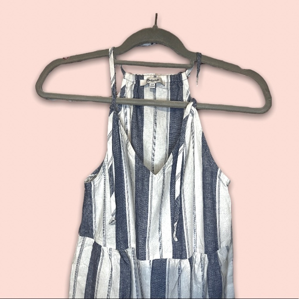 Madewell Striped Tie-Strap V-Neck Cover-Up Jumpsuit - Picture 5 of 9